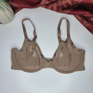 Cuup Bra The Plunge Beige Mesh Size 32E